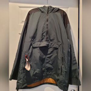 Columbia •Size XXL• Men's Dark Gray Pullover Hooded Half Zip Jacket w/ Pockets